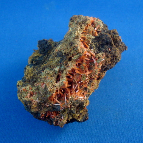 CROCOITE. The Adelaide Mine, Dundas, Tasmania. 40x42x65mm (M896)