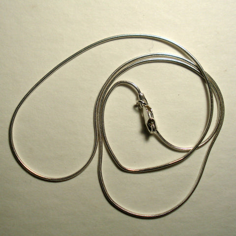 Silver snake chain, 24" (SSC1)